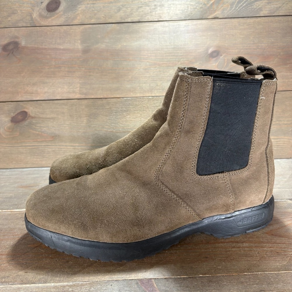 Baffin Bahamas Mens size 11.5 shoes Brown Suede Chelsea Pull On boots